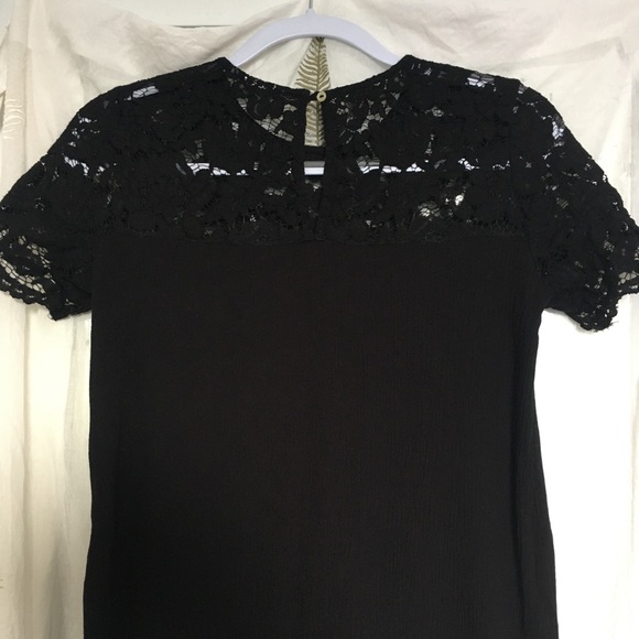 H&M Lace and Rayon Black mini Dress. Free add-on with purchase. - Picture 3 of 4